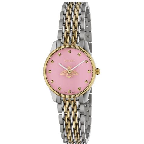 gucci watch women pink|gucci g timeless bee watch.